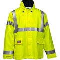 Tingley Rubber Tingley® Eclipse„¢ Hi-Visibility FR Hooded Jacket, Zipper, Fluorescent Yellow/Green, 4XL J44122.4X